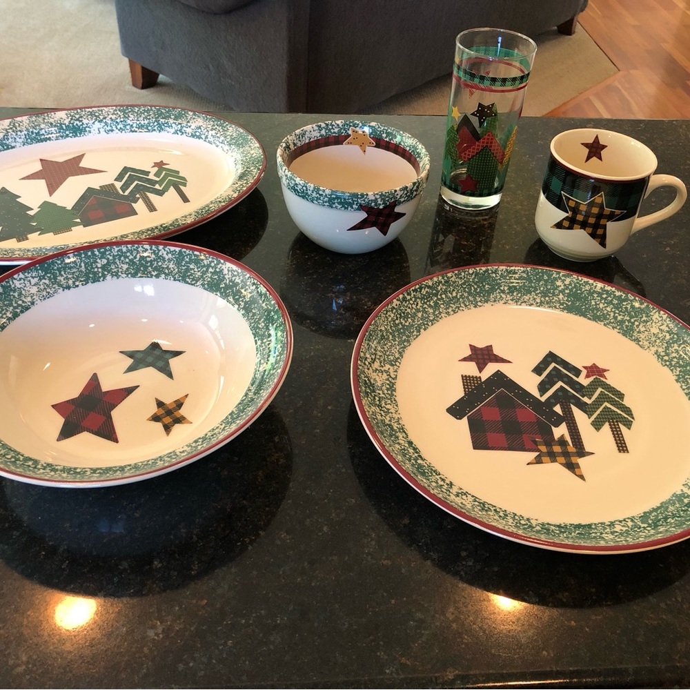 International Tableworks 50 Piece Set Prairie Town by Julie Ingleman